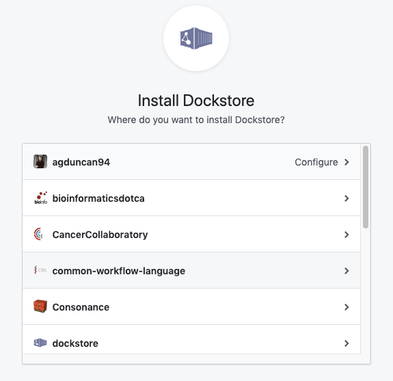 GitHub App Organizations Page